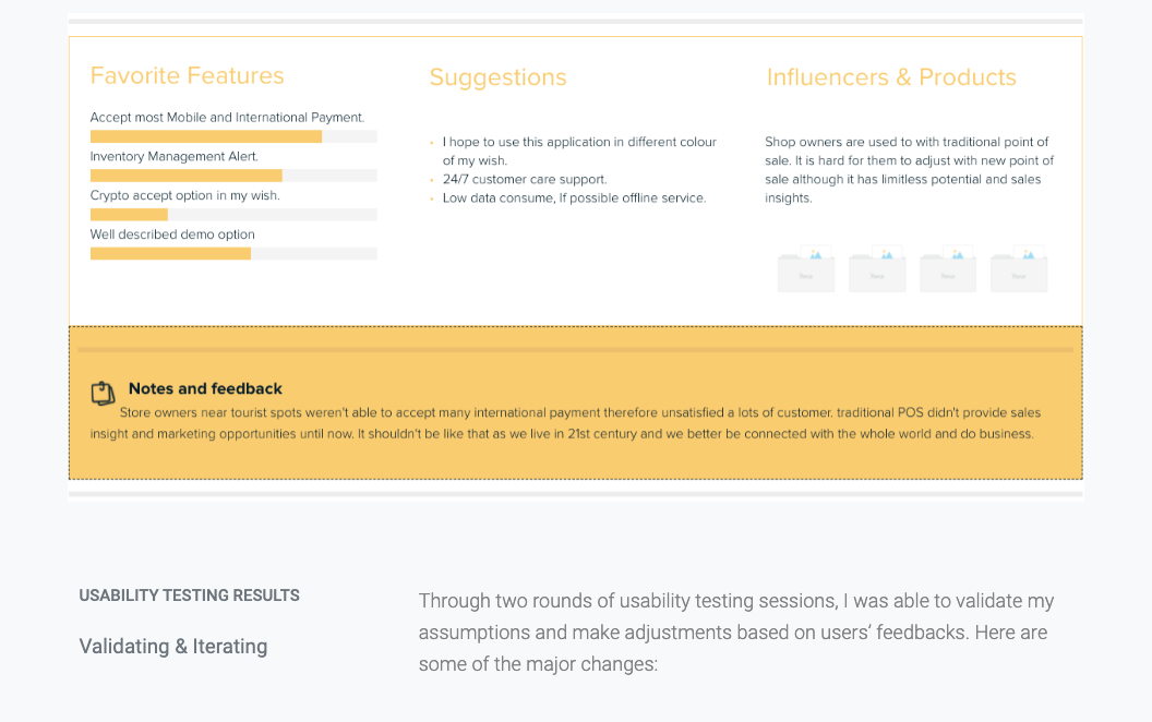 Checkout screen showing price, HST, tip, subtotal, and a clear step indicator from Added to Done.